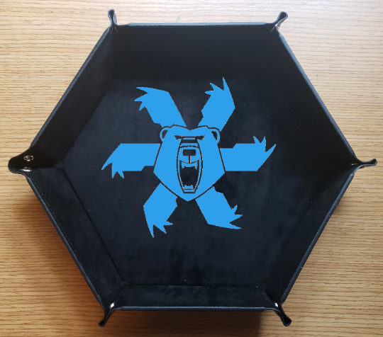 Dice Tray - Clan Ghost Bear Inspired Faction Symbol for BattleTech