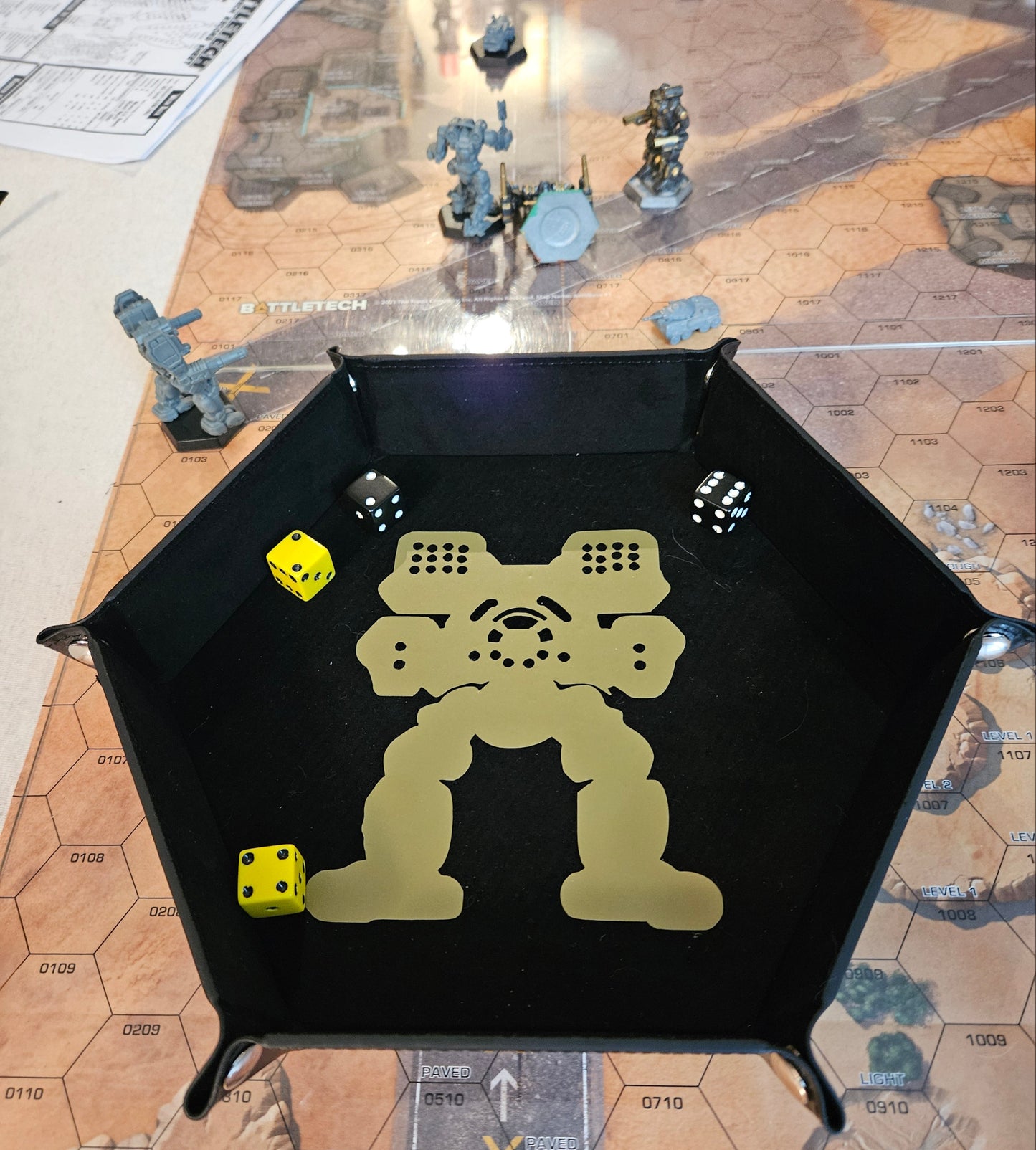Dice Tray - Mech Inspired Symbol for BattleTech