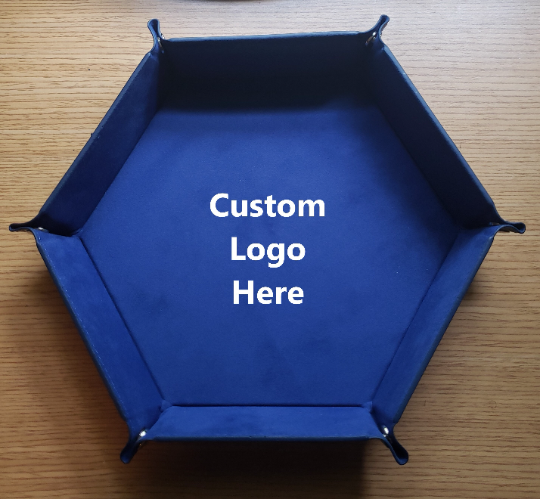 Custom Dice Tray - Personalized Dice Tray - Vinyl Logo - Warhammer 40k, Age of Sigmar, Star Wars Legion / Armada, Dungeons and Dragons - Folding Hexagon Shaped