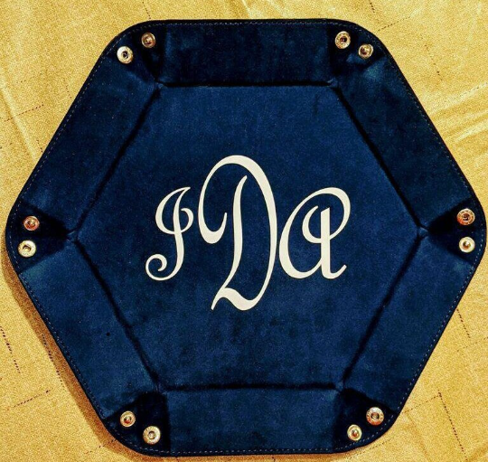 Custom Dice Tray - Personalized Dice Tray - Vinyl Logo - Warhammer 40k, Age of Sigmar, Star Wars Legion / Armada, Dungeons and Dragons - Folding Hexagon Shaped